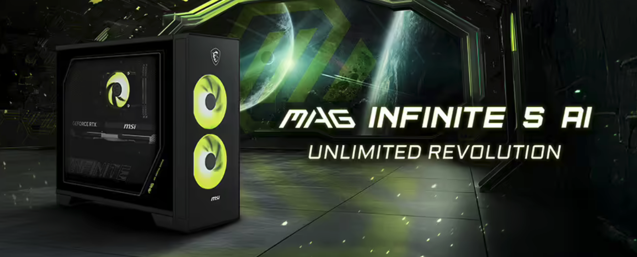 微星第二代MAG Infinite S AI游戏PC海外推出 至高搭载Ultra 7+RTX 5070 Ti